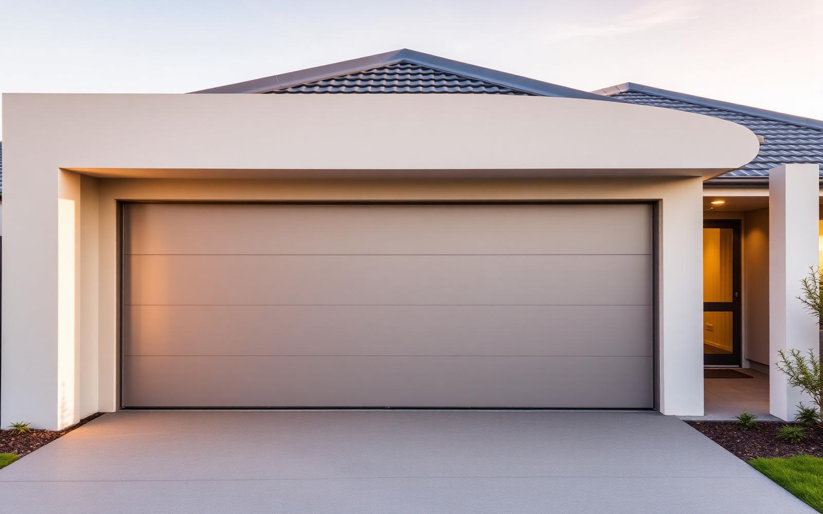 Modern Australian home with sleek garage door